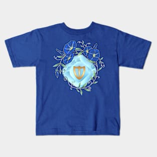 Paladin from FF14 Job Crystal with Flowers T-Shirt Kids T-Shirt